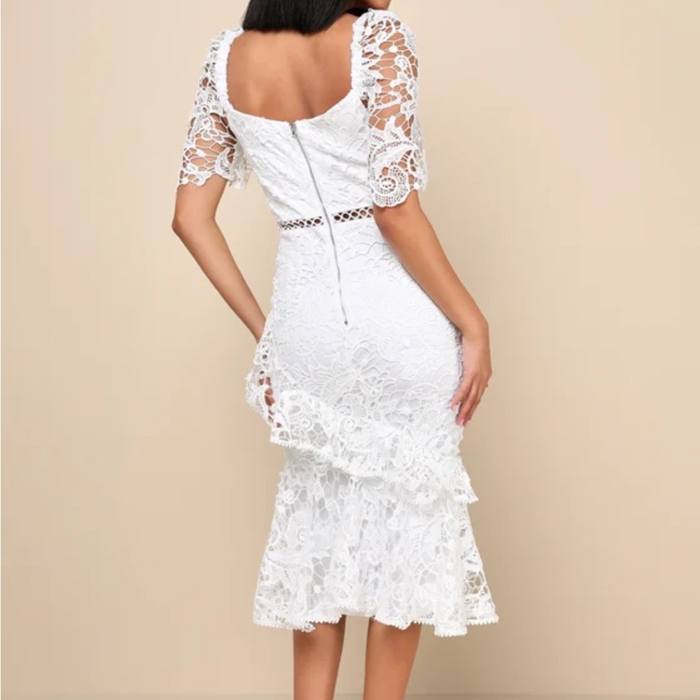 Laced Ruffle Midi Dress - Picture 2 of 2